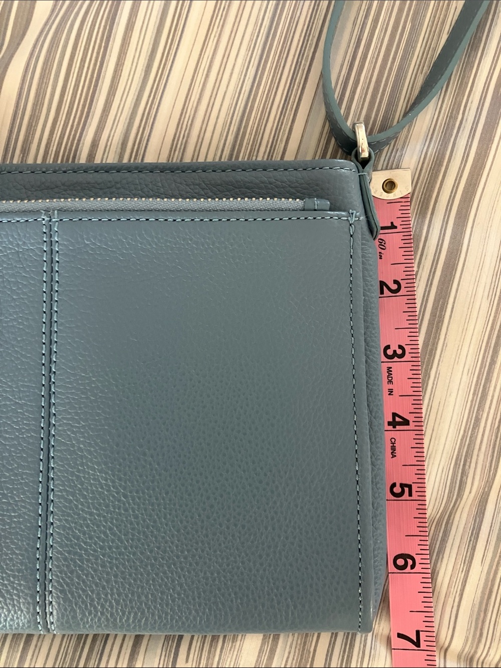 BRIGHTON Barbados City Organizer Blue Pebble Leather Heart-Adorned Tassel NWOT - Picture 13 of 13